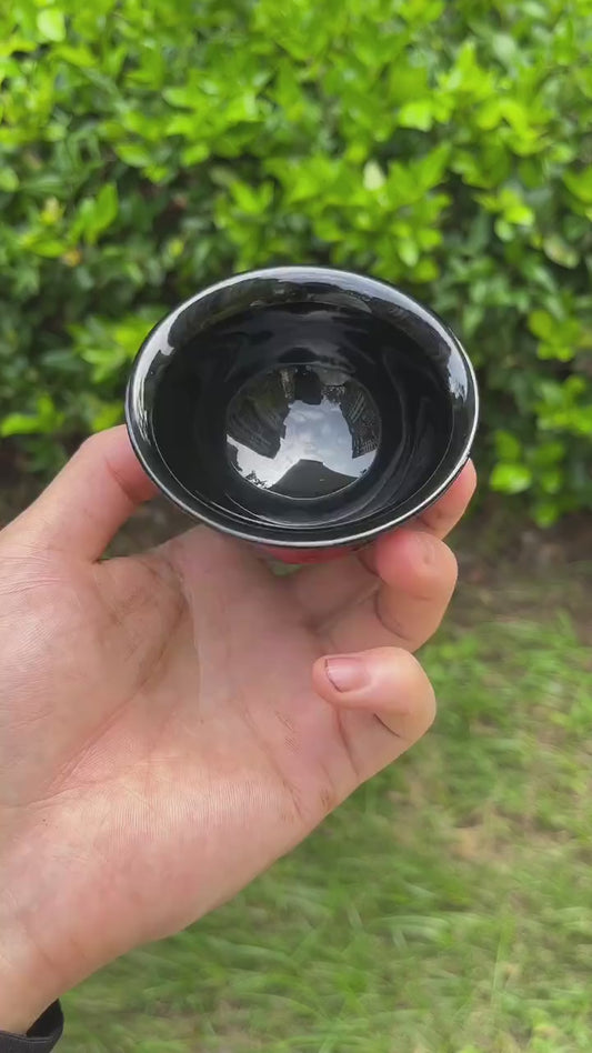 Red-Black Lacquer “Weighted” Cup | Classic Form | Perfect for Gifting & Daily Use